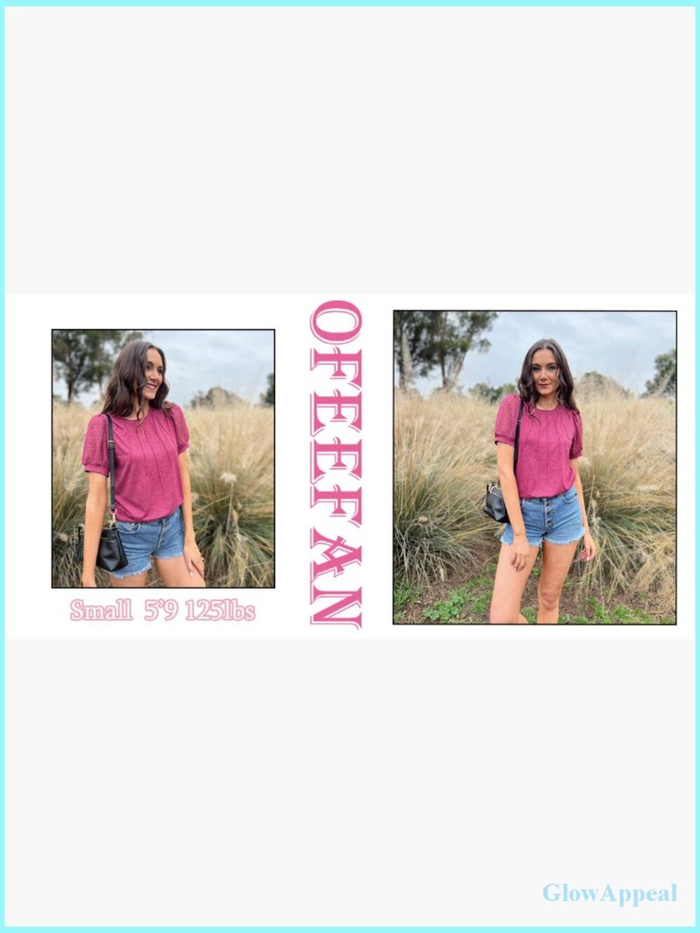 Pleated Swiss Dot Puff Sleeve Crew Neck T-Shirt Loose Casual Top S-3XL - Picture 6 of 7